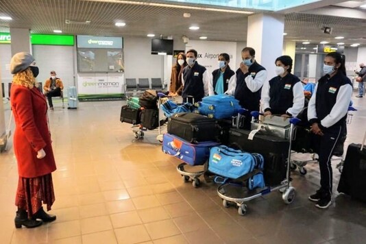 Indian women's tennis team reaches Latvia. (Photo Credit: IANS) Indian women's tennis team reaches Latvia. (Photo Credit: IANS)