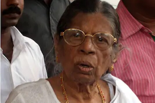 File photo of veteran woman politician from Kerala KR Gowri.
