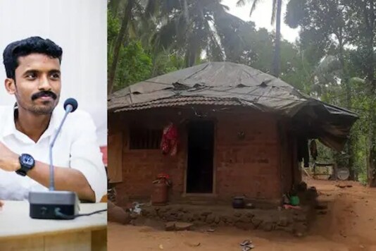 Ranjith Ramachandran (L), a freshly recruited assistant professor at IIM-Ranchi, grew up in this house in Kerala. 