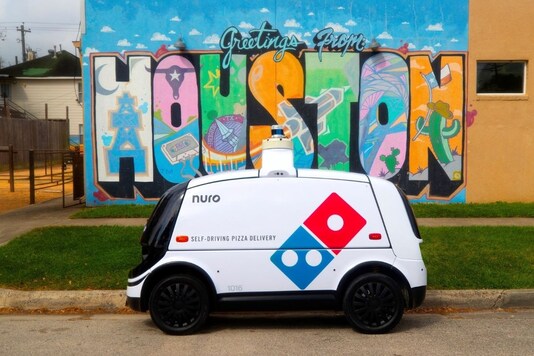 Nuro's Domino's delivery robot.