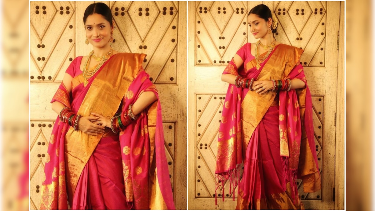 Ankita Lokhande Looks Breathtaking in Traditional Nauvari Sari, See Pics