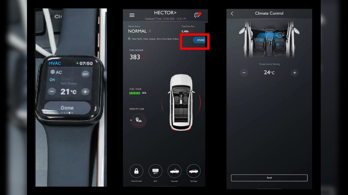 MG Hector SUV Now Available With Apple Watch Integration For Climate Control