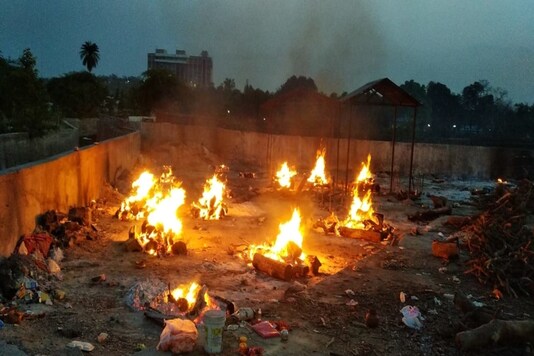 The Bhadbhada crematorium in Bhopal on the evening of April 13. (News18 pic)
