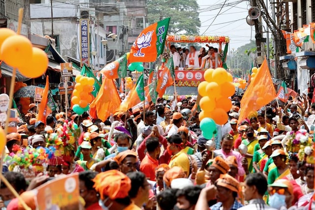 File pic of a BJP rally in West Bengal. (PTI)