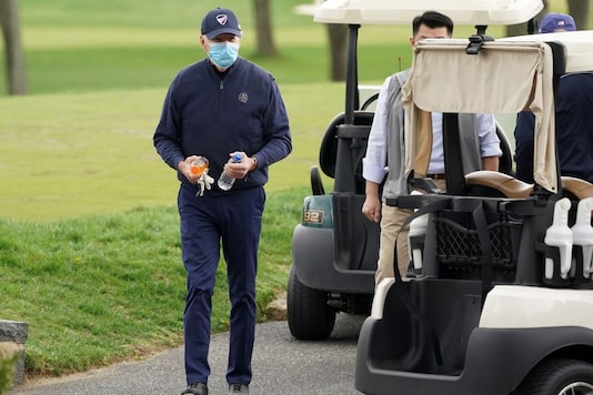 US President Joe Biden finishes a round of golf in Wilmington, Delaware, US. REUTERS