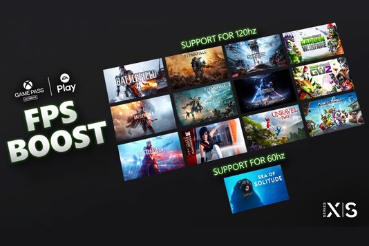 The list of new Xbox Series X and Series S games that support FPS Boost. (Image: Microsoft)