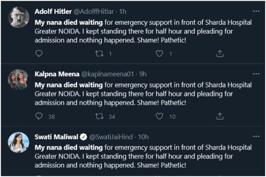 A screenshot from a tweet by BJP spokesperson Sanju Verma.