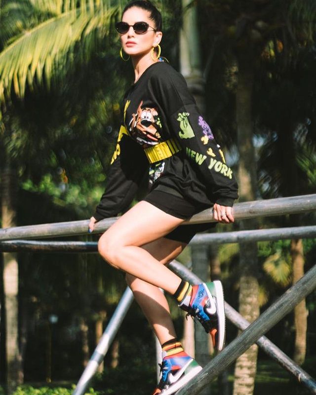  Sunny Leone in Goofy" spirit. (Image: Instagram)