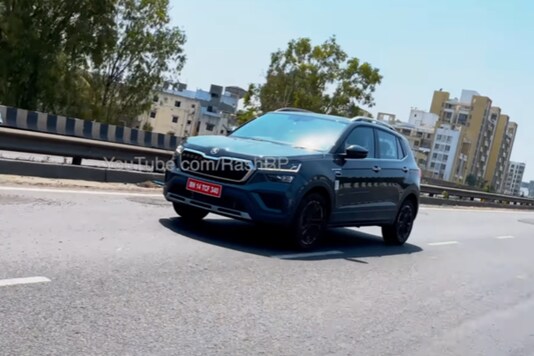 Skoda Kushaq Spotted. (Image source: YouTube/the Fat Biker)