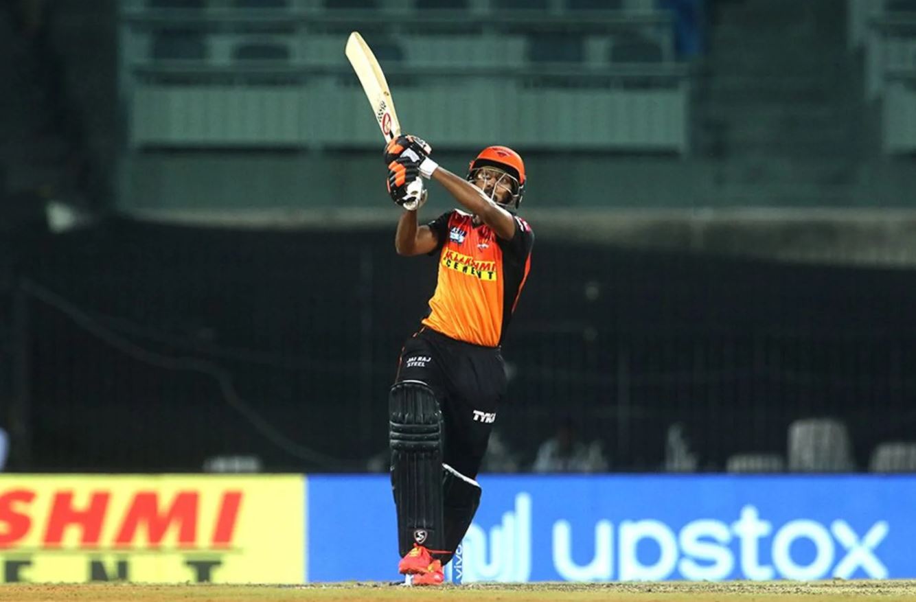 J Suchith plays a shot (Image: IPL/BCCI)