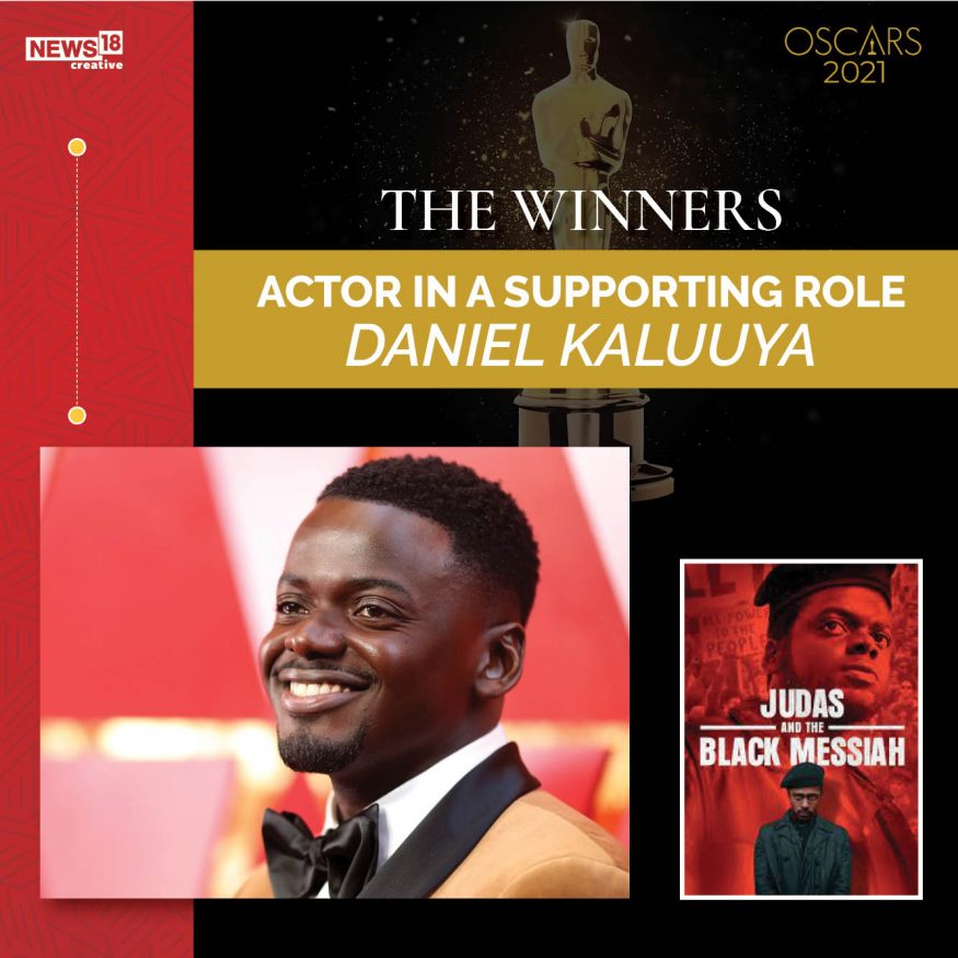  Daniel Kaluuya won Best Actor in Supporting Role for Judas And The Black Messiah