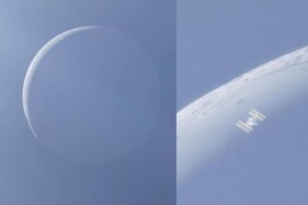 Photographer Captures Near-Impossible Shot of ISS Zooming Past Moon During the Day