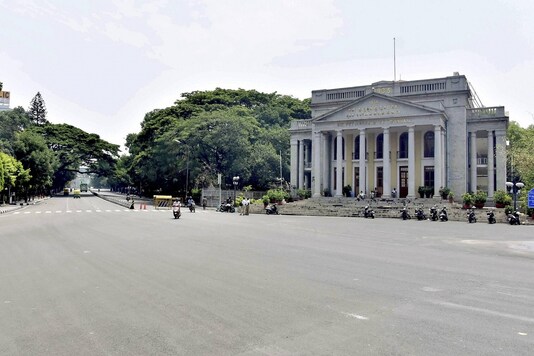 File photo of a deserted Town hall circle in Bengaluru. (PTI)