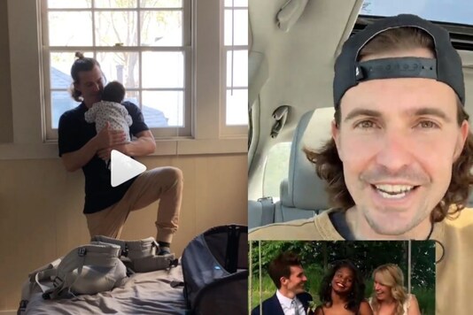 Video grab of TikToker becoming a dad at 39.
(Credit: Instagram)