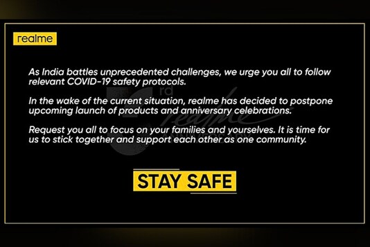 Realme statement on upcoming product launch