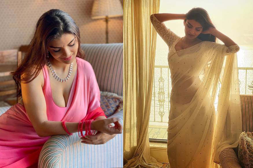 Anveshi Jain's Hottest Saree Looks, See The Diva Looking Sultry In