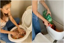 Woman Shows Off Bartending Skills by Mixing Drinks in Toilet Seat, Leaves Internet Disturbed