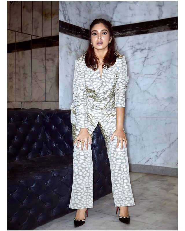  Bhumi Pednekar gives boss babe vibes in the pantsuit. (Image: Instagram)