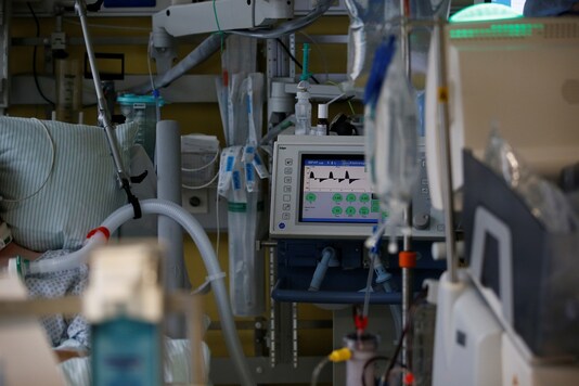 A ventilator is seen next to a Covid patient. (Image for representation/REUTERS)