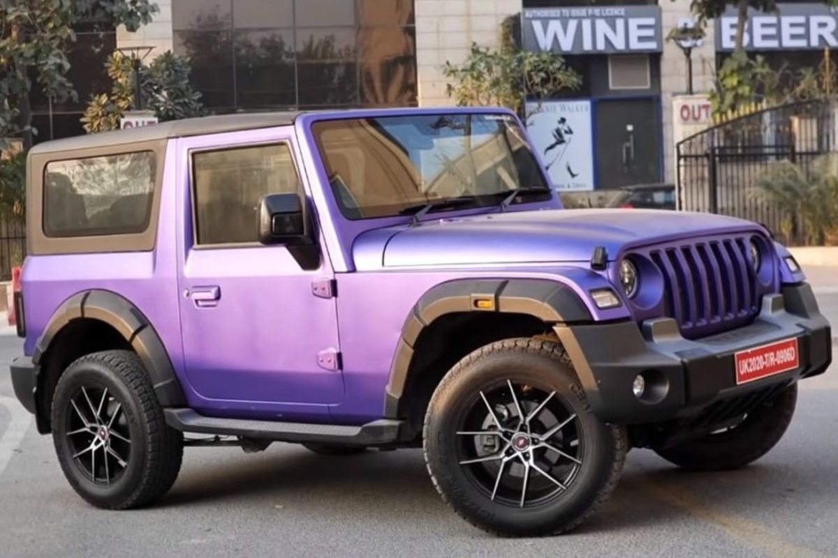 This Modified Mahindra Thar Wrapped in Matte Purple Will Grab ...