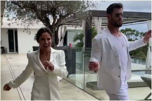 पत्नी के साथ क्रिस हेम्सवर्थ