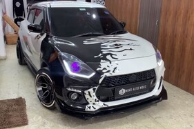 This Maruti Suzuki Swift With a Custom Wrap and Body Kit is Garnering a Lot of Attention