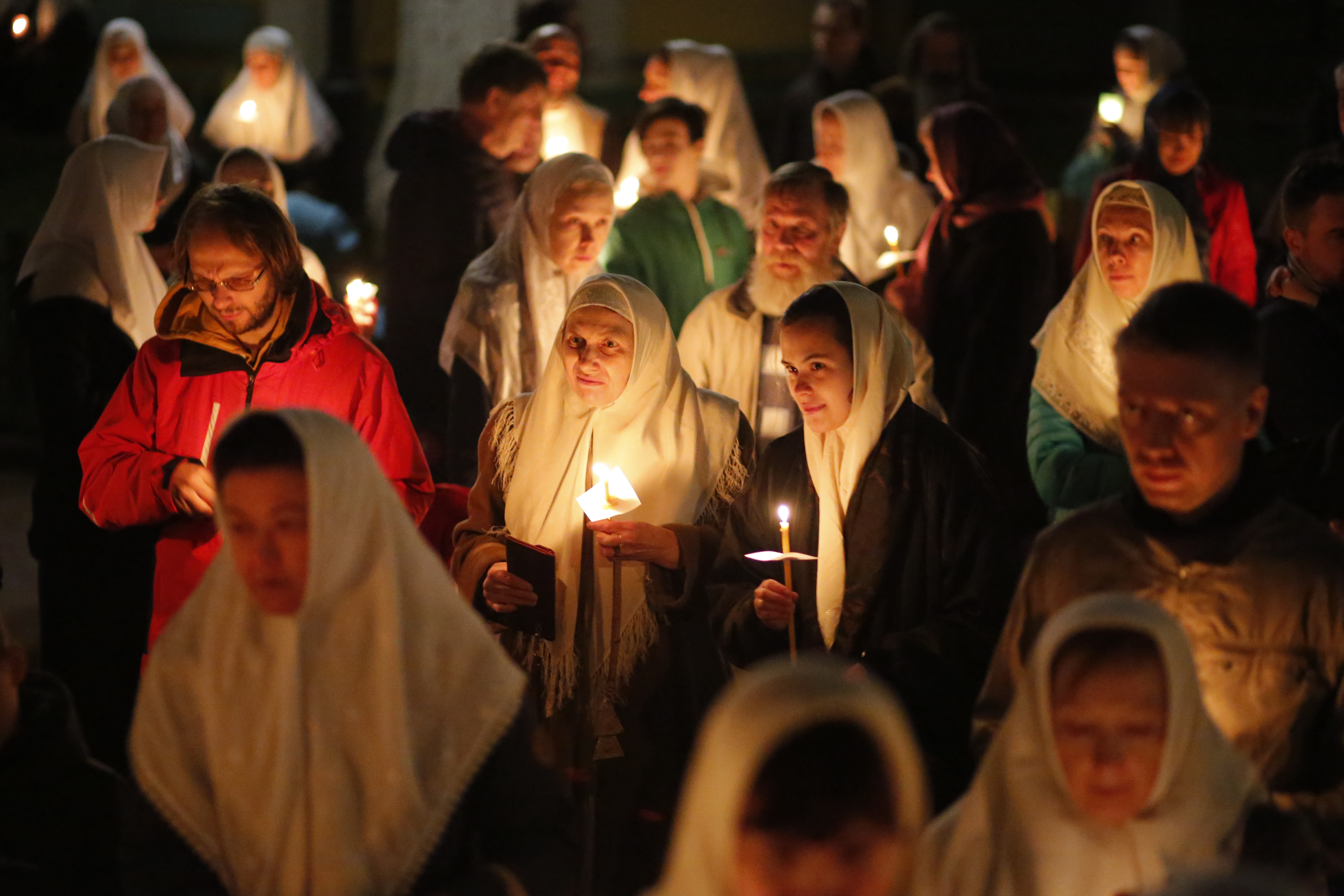 Пасхальная служба в Рогожской старообрядческой храме