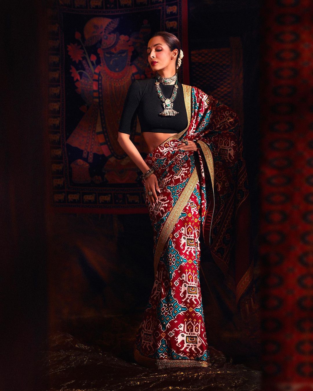  Malaika Arora looks like the perfect Boho lady in a gorgeous piece by Sangeeta Kilachand. (Image: Instagram)
