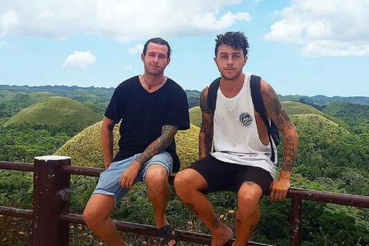 UK citizens Ross and Liam during an earlier visit to India.