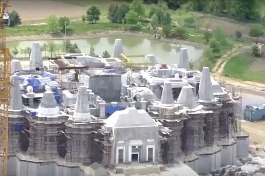 A massive Hindu temple is being built in New Jersey. (Screengrab: Reuters) 