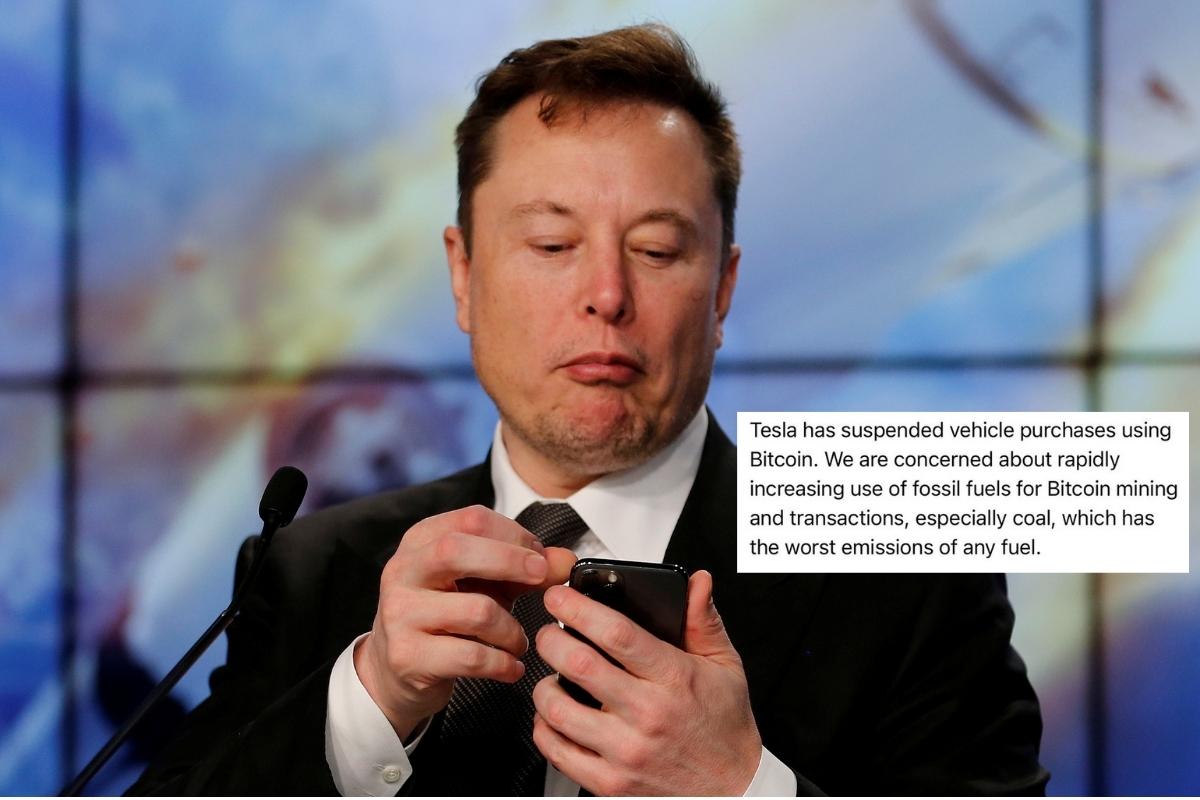 Elon musk says tesla will stop accepting bitcoin