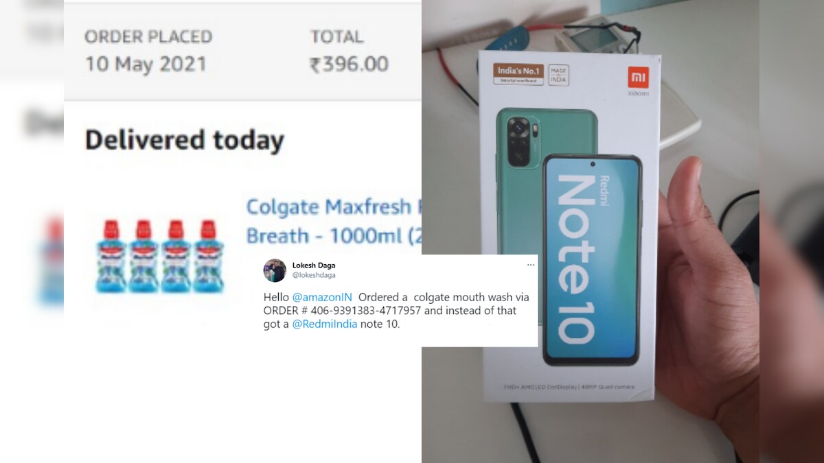 Mumbai Man Orders Colgate Mouthwash From Amazon, Receives Redmi Note 10 Instead