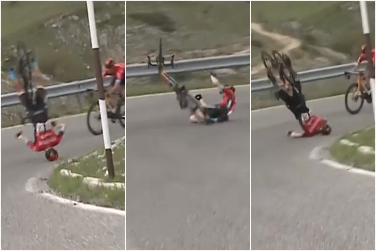 Cycling &#39;Supertuck&#39; Pioneer Matej Mohoric Survives Horror Crash at Giro  d&#39;Italia