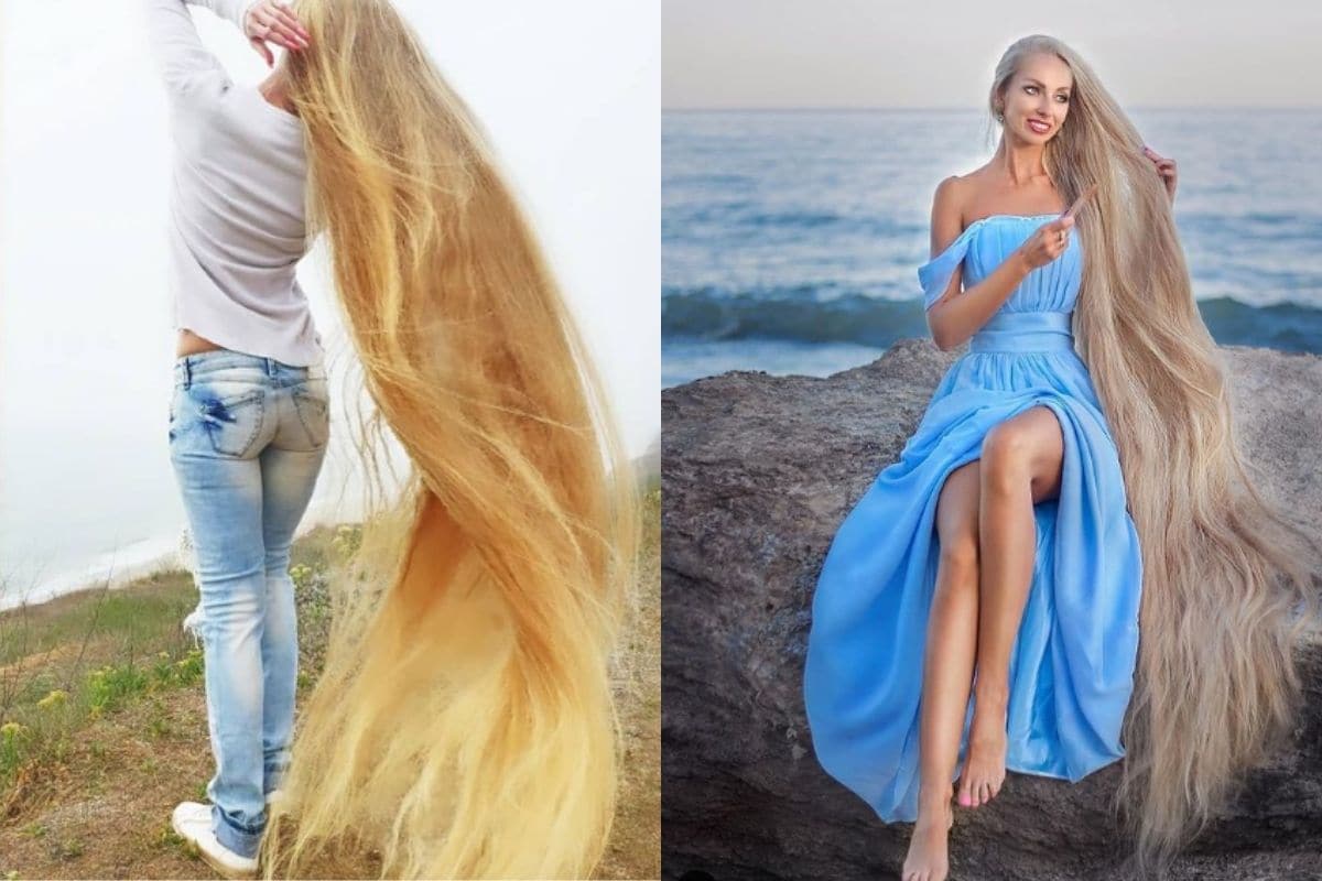 In Pics Ukraine Woman With 65 Ft Long Hair Is A Real Life Rapunzel News18