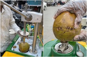 Indore Man's Hi-tech Coconut Water Cart That Requires No Touching Goes Viral amid Covid-19