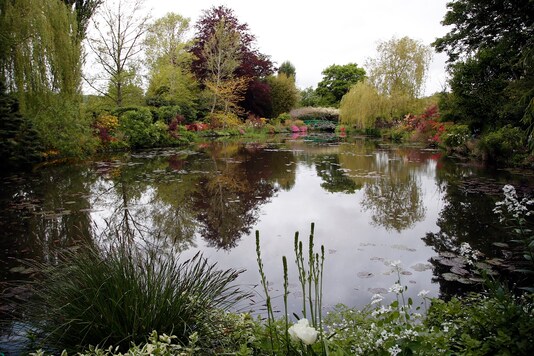 The Japanese-inspired water garden of Claude Monet's house in Giverny, west of Paris.

(AP Photo/Francois Mori)