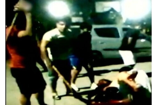 Videograb Shows Sushil Kumar with stick in his hand 