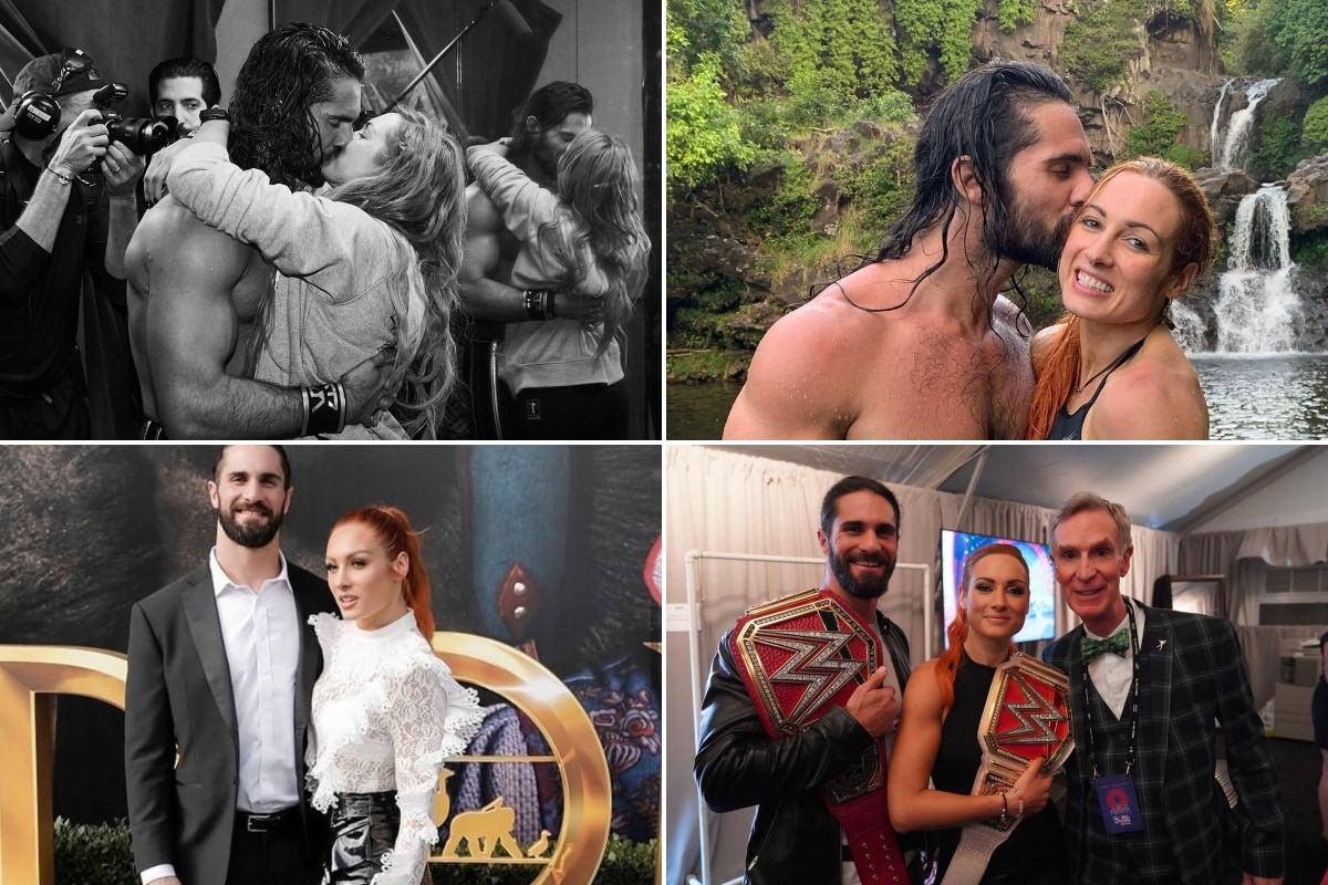 WWE's Becky Lynch and Seth Rollins Confirm Romance With PDA Picture