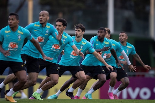 Brazil footballer training (Image: Twitter)