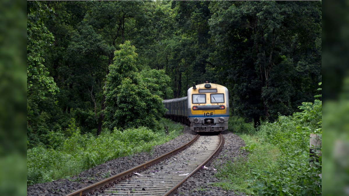 Man Performing Stunts With Scooter Gets Stunned by Oncoming Train, Jumps off Track in Nick of Time