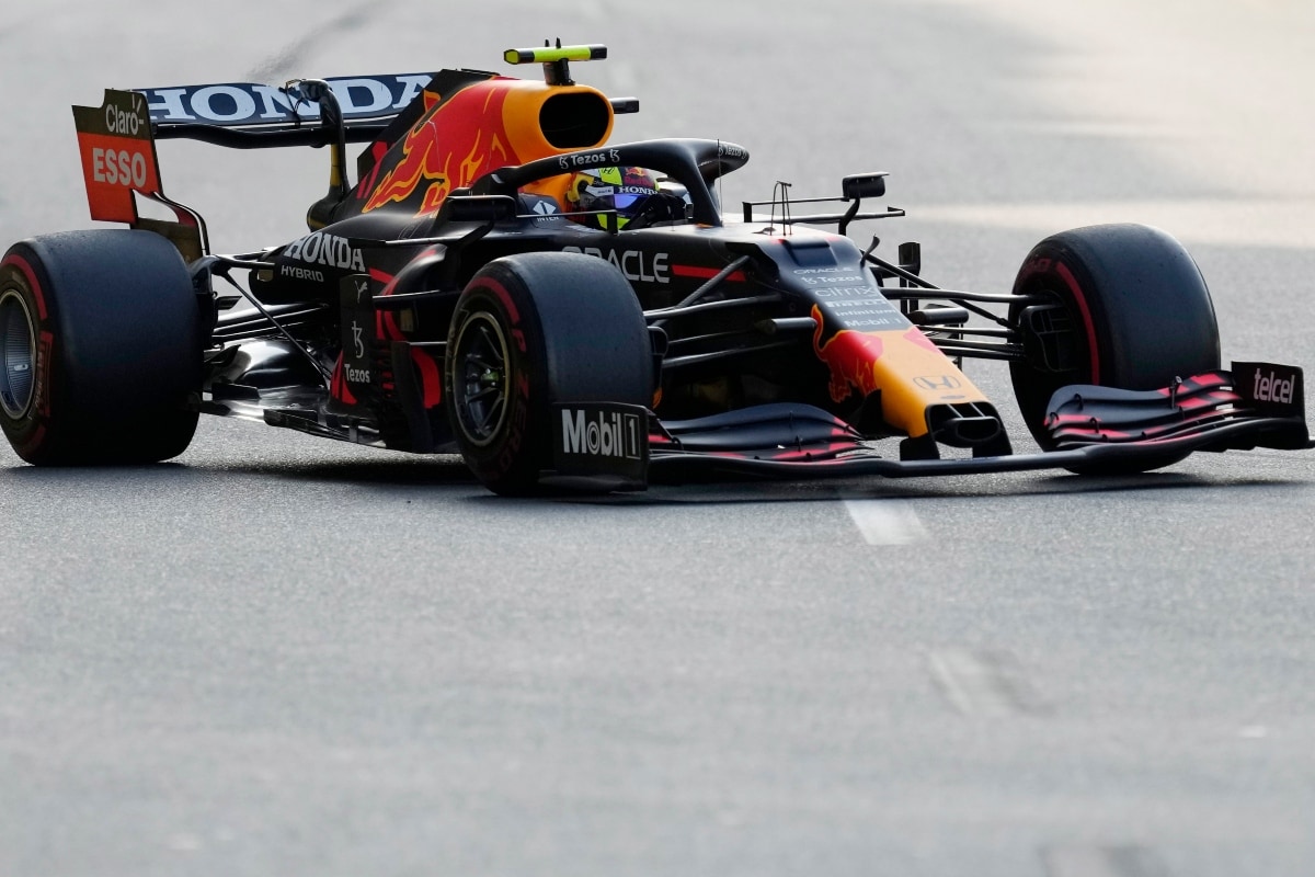 Sergio Perez Wins Restarted Azerbaijan GP After Red Bull Max Verstappen Crashes Out
