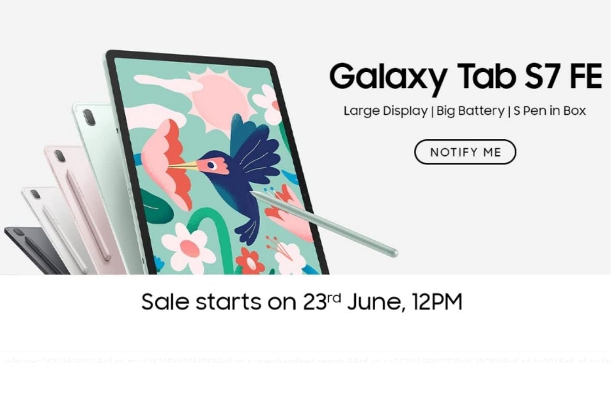 Samsung Galaxy Tab S7 FE and Tab A7 Lite to Go on Sale in India on June 23, Amazon Listing Reveals