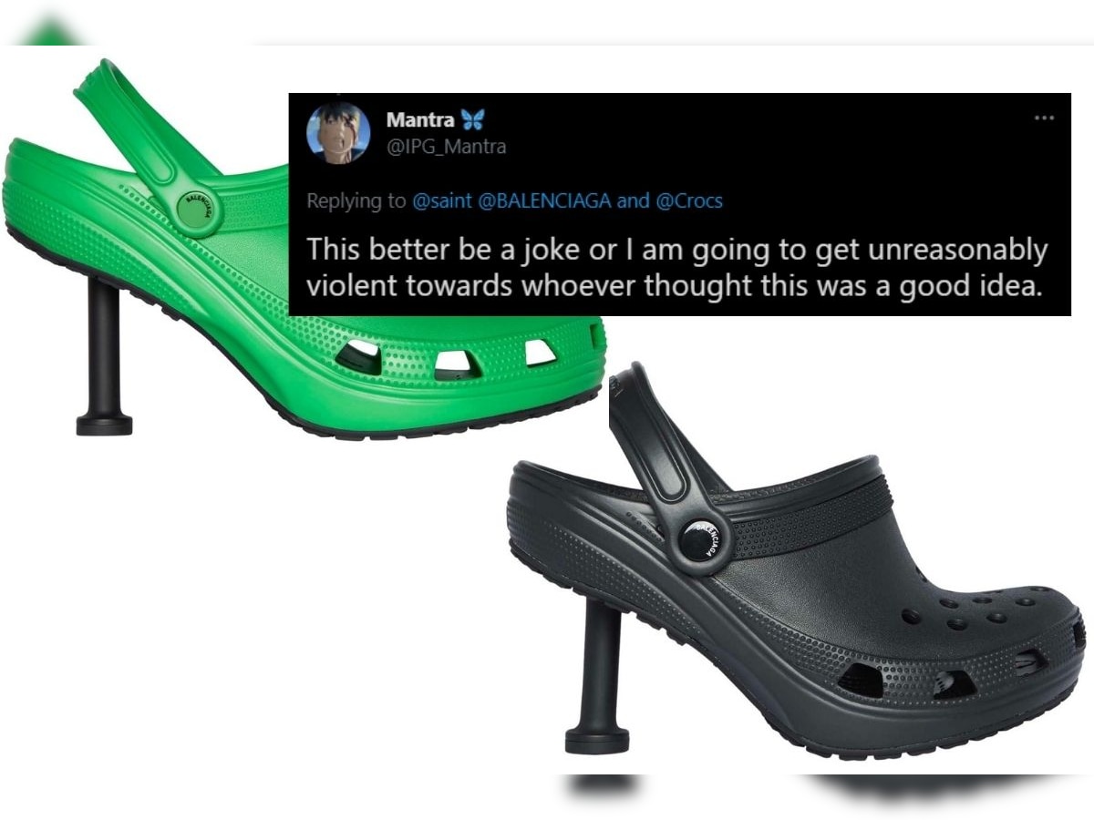 Better be a Joke': Balenciaga Has Mounted Crocs on Heels and Twitter Can't Seem to Look Away