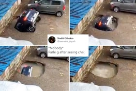 Dramatic Video of Car Vanishing into Mumbai Society Sinkhole Paves the Way for Memes