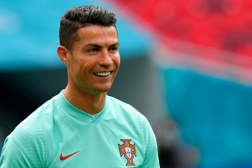 Portugal's Cristiano Ronaldo during a training session (AP)