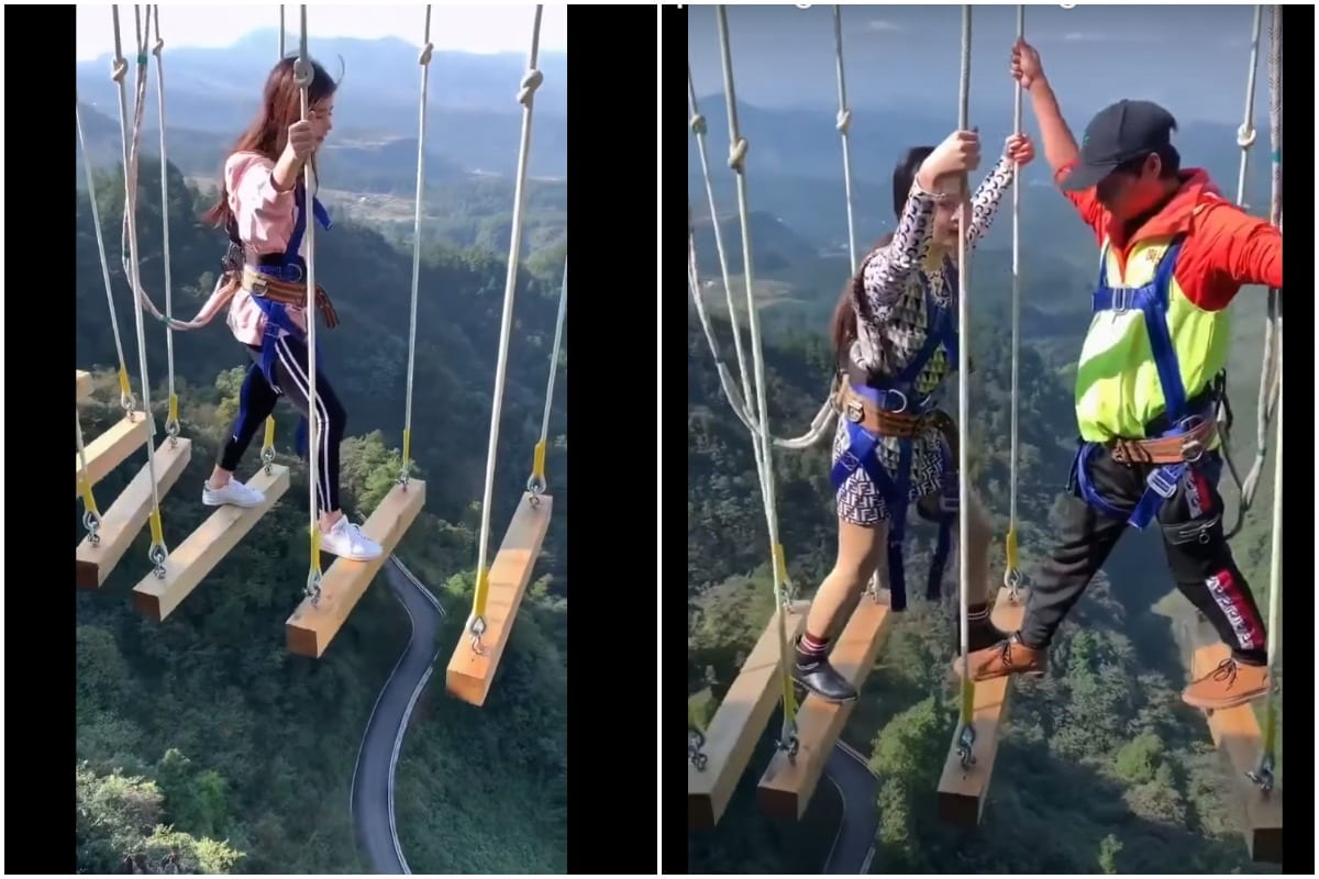 Extreme Adventure Sport? High-Altitude Bridge in China is Not For Faint- hearted