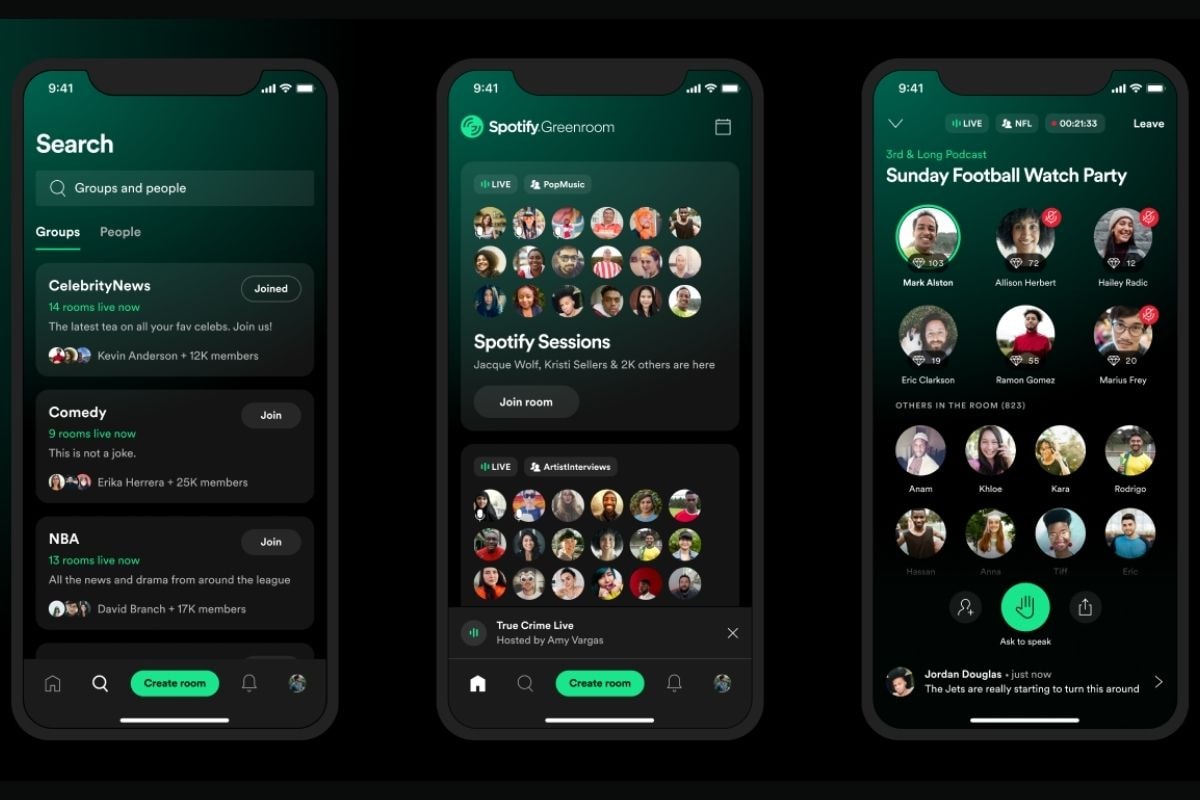 Spotify Joins The Clubhouse Bandwagon, Launches Its New Audio-Based App Greenroom