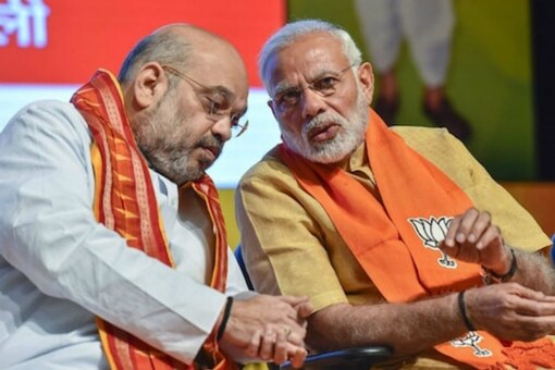 Home Minister Amit Shah with PM Narendra Modi. (PTI File)