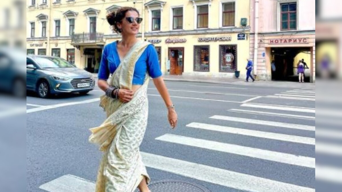 Taapsee Pannu Looks Fabulous in Saree and Sneakers on the Streets of St Petersburg, See Pics