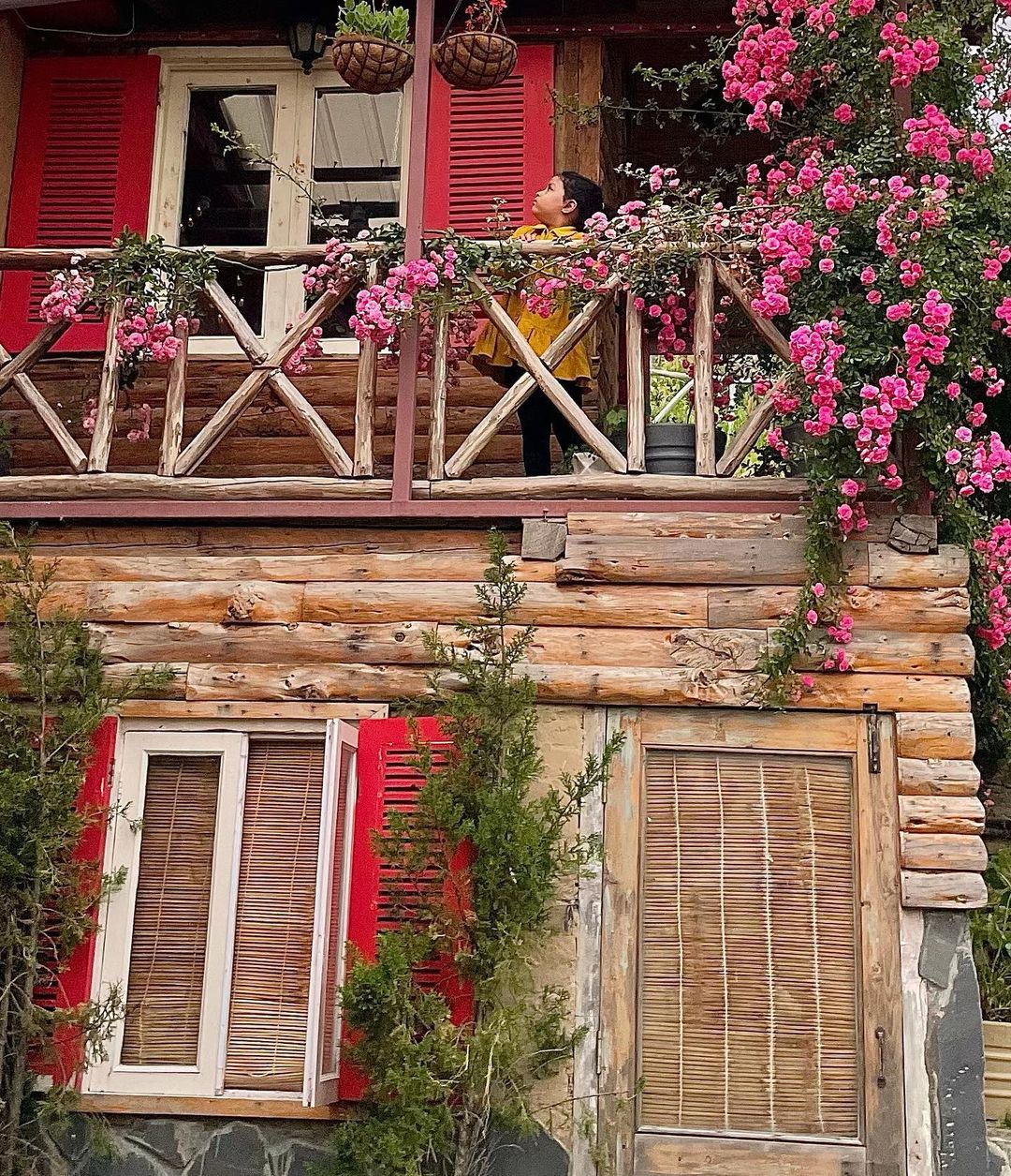 The wooden theme balcony of Mahendra Singh Dhoni’s Shimla villa has beautiful flowers. The open space is clearly a dream for everyone who is an outdoors person.
